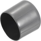 uxcell 4pcs Rubber End Caps 51mm ID Vinyl Round End Cap Cover Screw Thread Protectors Dark Grey, 40mm Height