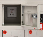 6 Slots Cell Mobile Phone Steel Locker with Lock, Cell Phone Locker with Charging Station, Cellphone Locker for Schools, Conference Rooms, and Offices