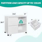 SISESOL 2 Drawer File Cabinet with Lock and Shelf,Mobile Lateral Filing Cabinet,Metal File Organizer Cabinet with Open Storage Shelves for Home Office Fit Legal/Letter A4 Size