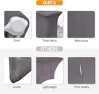 SEPARO 2 Pack 6 Ft Grey Table Cover Fitted Rectangular Tablecloth Stretchable Fabric Table Cloth 6 ft Wrinkle-Free for Party Tradeshows Banquet Weddings Cocktail