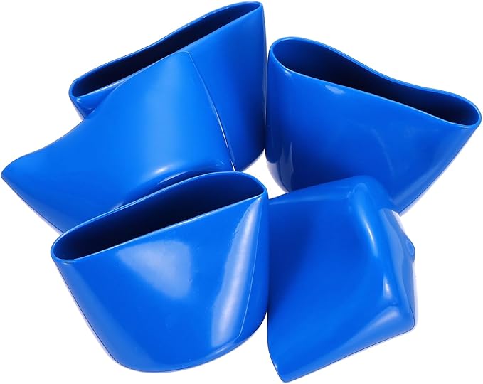 uxcell 5pcs Rubber End Caps 50mm(2 Inch) ID Vinyl PVC Round Tube Bolt Cap Cover Screw Thread Protectors Blue