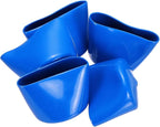 uxcell 5pcs Rubber End Caps 50mm(2 Inch) ID Vinyl PVC Round Tube Bolt Cap Cover Screw Thread Protectors Blue