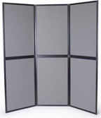 Panel Displays, 6 Panels - Grey Hook & Loop Receptive Fabric - 70-7/8" Tall
