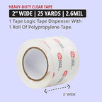 BOX USA Moving Boxes Medium 18"L x 14"W x 12"H 10-Pack & Heavy Duty 2in x 25yd Clear Packaging Tape with Dispenser - for Shipping, Mailing, Packing, Packaging and Storage
