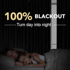 H.VERSAILTEX White Blackout Curtains, Thermal Curtains 96 inches Long 100% Blackout Textured Linen Look Curtain Draperies Anti-Rust Grommet Drapes, 2 Panels, Bright White