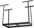 Klutch Garage Overhead Storage Rack with Adjustable Height, 48in.L x 24in.D, 23in.–37in.H