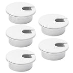 5 Pcs Desk Grommet 2" / 50 mm, Desk Cord Hole Cover, Cable Grommet ABS Plastic, Desk Hole Grommet for Home & Office Pc, Detachable Cable Cord Organizer-White