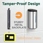 Polished Stainless Steel Automatic Soap Dispenser, Wall-Mounted 25oz Large Capacity for Bathrooms Garages and Workshops