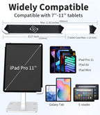 Anti-Theft Desktop Tablet Kiosk Stand for 7-11" Tablets, Security Countertop Stand with Lock & Key, 360 Swivel, Non-Slip Rubber, Compatible with iPad Pro 11/Air/Mini, Galaxy Tab S9/S8/S7