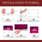 Custom Tension Fabric Display Backdrop Trade Show Backdrop for Weddings, Events, Booth (Banner only, Double Sided Print 7.5x16 Ft)