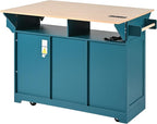 Kitchen Island with 2 Drop Leaf, Home Cart Island on Wheels Foldable Dining Table with Power Outlets,3 Drawers,Storage Cabinet, Tower Rack(Green)