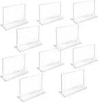 Azar Displays 142707 7-Inch Width by 5.5-Inch Height Top-Load Acrylic Sign Holder, 10-Pack