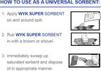 WYK Super Sorbent 500 Series – Industrial Liquid & Oil Absorbent and Traction Agent for Spills, Leaks & Safety Maintenance – Fast-Acting Multi-Purpose Spill Absorber – BLUE Super Sorbent