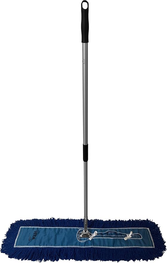 Heavy-Duty Industrial Closed-Loop Dust Mops - 6 Pack (Blue) - 36 Inch