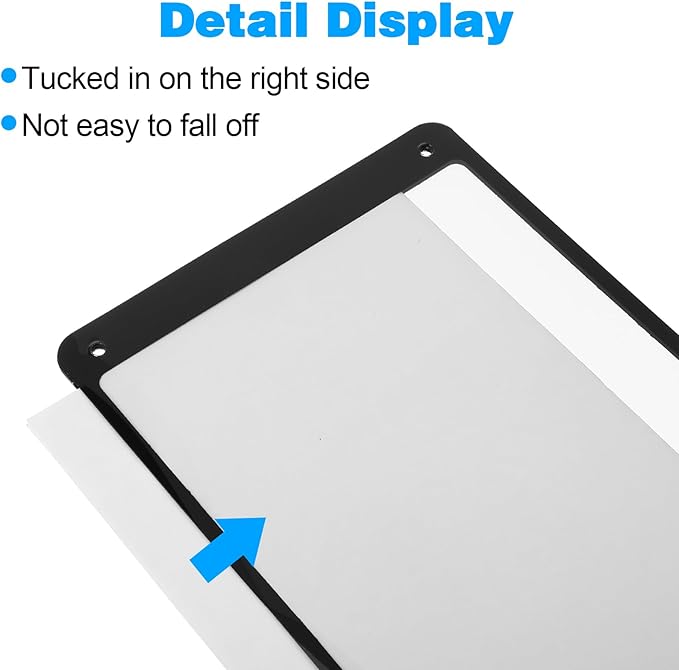 6 Pcs Business Retail Hanging Sign Holder 8.3 x 5.8 Inch Plastic Advertising Signage Sign Holder Craftsman's Stall Clear Poster Frame for Store Supermarket Exhibition Mall Restaurant Display