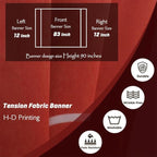 Curved Pop Up Displays 7.5 x 7.5 FT Trade Show Backdrop Display Custom Banner Tradeshow Booth Tension Fabric Pop Up Backdrop for Business/Campuses/Weddings/Corporate