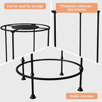 Round Garment Rack,Freestanding Clothes Hanging Rack,for Shopping Malls Retail Bedroom (Black)