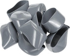 uxcell 10pcs Rubber End Caps 63mm(2 1/2 Inch) ID Vinyl Round End Cap Cover Screw Thread Protector Light Grey