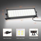 2 Pack LED Shop Lights, 15600LM 6000K Super Bright IP66 Waterproof LED Flood Light for Workshop, Garage, Shop