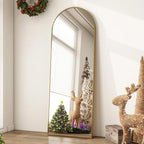 59"x20"Floor Mirror Full Length,Arched Full Length Mirror with Stand,Full Body Mirror,Hanging or Large Leaning for Bedroom Living Room Gold