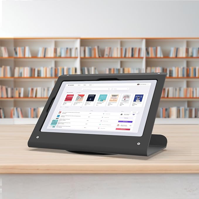 Retail Kiosk Tablet Stand Compatible with iPad 10 gen 10.9 inch, air 4 5 10.9", 11"(A16), Pro 11" 1st 2nd 3rd 4th gen., Air 11", Business POS Tablet Stand, 360° Swivel Base, Black