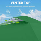 MASTERCANOPY Durable Pop-up Canopy Tent with 1 Sidewall (10'x10',Forest Green)