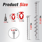 12 Pcs Aluminum Ground Anchors, Non-Rust Cast Tent Stakes Heavy Duty Metal Tent Stakes Pegs Ideal for Tents, Canopies, Sheds, Car Ports, Swing Sets Outdoors