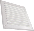 Vent Systems 6 x 6 Inch (Inner) White Vent Cover - Square Metal HVAC Return Air Grille with Mesh Screen - Register Wall Vent Duct Grill - Outdoor, Indoor, Crawlspace - Exhaust Ventilation Grill