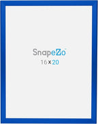 SnapeZo Photo Frame 16x20, Blue, 1.25 Inch Aluminum Profile, Front-Loading Snap Frame, Wall Mounting, Professional Series