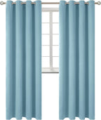 BGment Room Darkening Curtains 108 Inches Long - Grommet Thermal Insulated Drapes Window Treatment Curtains for Bedroom, 2 Panels, 52 x 108 Inch, Greyish Blue