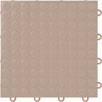 IncStores FlooringInc's Nitro 12"x12" Snap-Together Garage Flooring Tiles, Non-Slip Interlocking Plastic Floor Mat, Garage Organization & Storage, Coin Pattern, Sahara Sand, 52 Tiles, 52 Sq/Ft