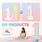 imprsv 4FT Marquee Numbers 50,DIY Light Up Numbers for 50th Birthday Decorations, Party Decorations,Anniversary Party Decor,Mosaic Number for Balloons Number 50,Pre-Cut Foam Board Kit