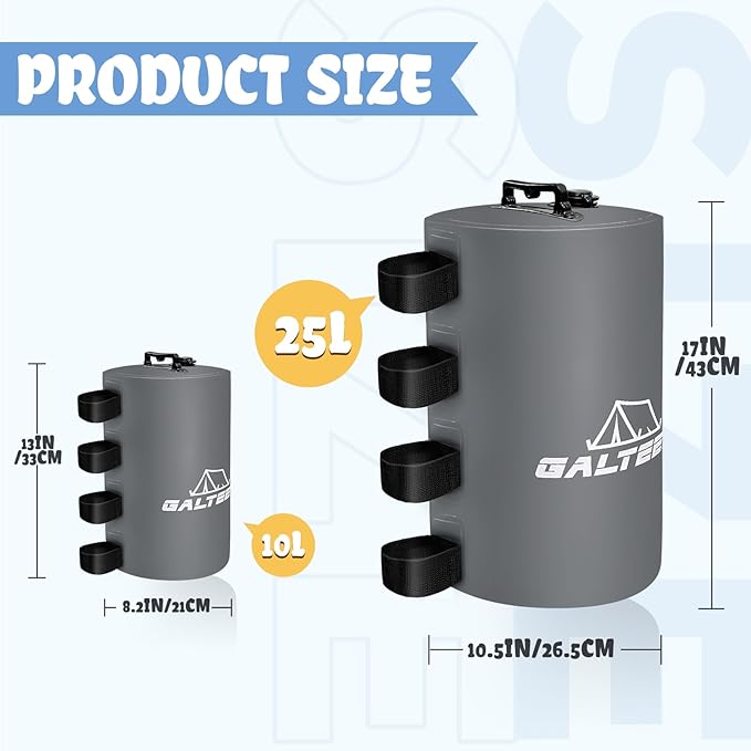 Canopy Water Weight Bag,440LBS Water Tent Weights Set of 8 Leg Weights for Pop Up Canopy,Canopies,Tent,Gazebo,Gray