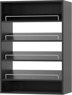 ROOMTEC 25.5" Shoe Shelf Short Tower Closet Unit, Modular Closet System with Shelf, Wardrobe Organizer for Bedroom or Walk-in Closet, Wall Mounted, Customizable Clothes Storage Unit, Black
