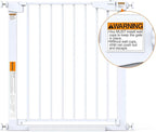 Cumbor 29.7-46" Baby Gate for Stairs, Toddler Safety Essentials for The House, Auto Close Dog Gate for Doorways, Mom's Choice Awards Winner-Easy Install Pressure Mounted Pet Gates for Dogs, White