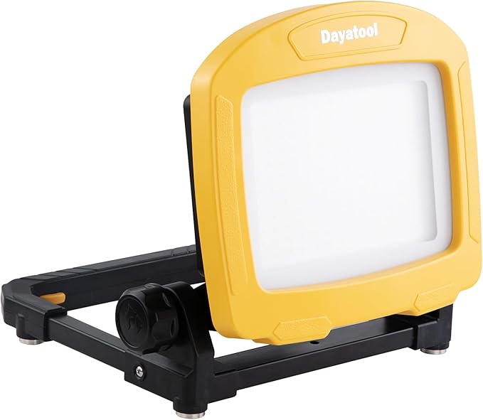 7000LM 45W Waterproof Cordless LED Work Flood Light, Compatible for Dewalt Makita 20V Milwaukee 18V m18 Rechargeable Lithium Tool Battery,Portabale for Construction Jobsite