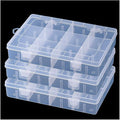 3pcs Clear Storage Small Parts Organizer Box Storage Bin With Dividers Multi Compartment for Beads Art DIY Tackle Box Organizer (Small 12 - compartment)
