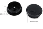 Quluxe Desk Grommet, 2-3/4 Inch Plastic Desk Cord Cable Hole Cover Grommet -Black (Pack of 20)