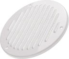 Vent Systems 6 Inch (Inner) Pack of 5 White Vent Cover - Round Metal HVAC Return Air Grille with Mesh Screen - Register Soffit Wall Vent - Outdoor, Indoor, Crawlspace - Exhaust Ventilation Grill