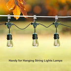 Curtain Clips, 100 Pack Stainless Steel Light Clips for Outside String Lights Party Decor Hanging Photo Camping Tents Arts Crafts Display