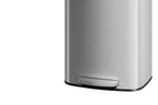 Garvee 21 gal / 80 L Stainless Steel Trash Can with Lid, Large Garbage Can for Kitchen, Rustproof Step-on Kitchen Metal Trash Bin with Liner Rim, Rear Handle, Soft Close Plastic Lid, Silver