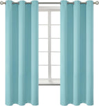 BGment Blackout Curtains - Grommet Thermal Insulated Room Darkening Bedroom and Living Room Curtains, Set of 2 Panels (42 x 63 Inch, Baby Blue)