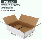 CRUGLA 9x6.5x2 White Shipping Boxes Set of 40, White Corrugated Cardboard Boxes for Small Business Shipping Mailing Packing