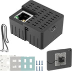 Agile Universal PoE Flush Tablet Wall Mount Kit with Bracket & Flat Cable, in-Wall AC to USB-C Power Adapter Enclosure for 8-12 Tablets (Suitable for 86 Boxes Smart Home/Office, 27W) (27W Set)