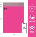 POLYSELLS 200 pcs 10x13 Inches Pink Poly Mailers Shipping Envelopes, Strong Adhesive Sealing, Waterproof, and Tear-resistant Postal Mailing Bags for Small Business, Clothes, Non-Fragile Items
