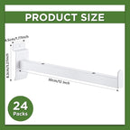 Zonon 24 Pcs 12 Inch Slatwall Shelf Bracket Heavy Duty Slatwall Shelves Display Hooks Hangers Paneling Accessories for Panel Retail Shop Garage Room Storage Organizer Exhibition(White)