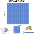 Large Felt Bulletin Board 47x47 Inch, 16pcs Peel and Stick Felt Wall Tiles Modern Push Pin Board for Wall Organization