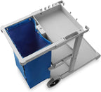 Dryser Commercial Janitorial Cleaning Cart on Wheels - Housekeeping Caddy with Shelves and Vinyl Bag