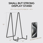 HONGYUTAI 3 Pack 10 Inch Plate Stands for Display Picture - Vinyl Table Top Display, Decorative Metal Frame Holders for Book , Photo and Platter, Tabletop Art, Black 3 Packs