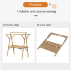 Collapsible Mobile Market Stall Carts Vendor on Wheels, Wood Outdoor Vendor Cart, Easy to Assemble for Parties, Birthdays, Weddings, Bar(Red2,120cm/47.2in)